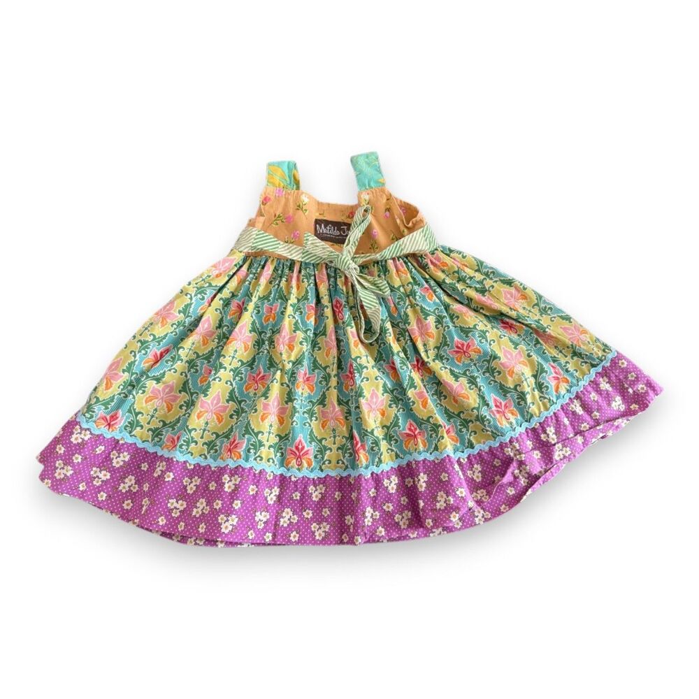 Matilda Jane Knotted Floral Dress 2 VGUC - Picture 2 of 3